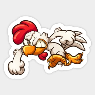 Angry cartoon chicken Sticker